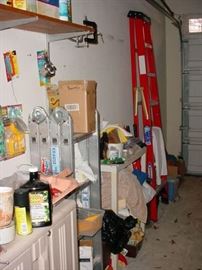 Several ladders, and of course much oils, cleaners, and more