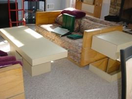 View of the couch, love seat, end and coffee table