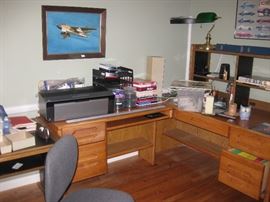 Much office furnishings, desks, chairs, cabinets, computers, printers, and supplies