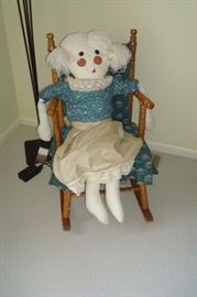 Child's rocker &  doll