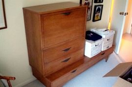 Mid century chest on stand.