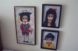 Bollini children oil paintings.