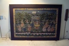 Large painting on fabric board.