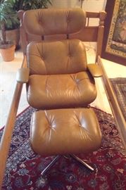 Eames style chair and ottoman