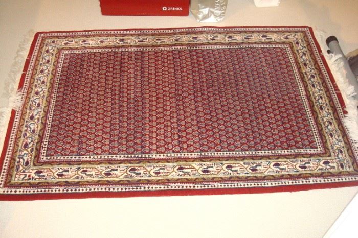 Oriental hand knotted wool Persian rug.