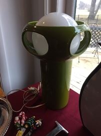 Retro ceramic lamp, vintage. It works 