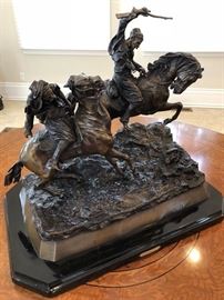 Russian Bronze signed by Eugene Alexandrovich Lanceray(1848-1886) "Russian Cossacks" $4500