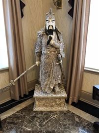 Guan Gong  Chinese bone & ivory Sculpture $15,000