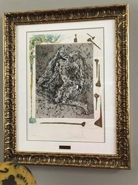Dali "Christ Avec Enluminures"Certification $5,000
