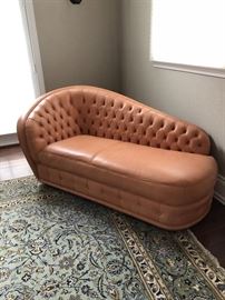 Rubino rose Leather Chaise $2,000