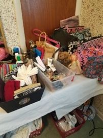 Vera Bradley Handbags, mini perfume bottle collection, handbags and accessories
