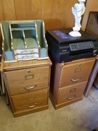 file drawers, printer, office organizer