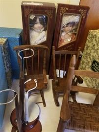 Doll accessories, furniture, and stands