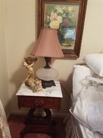 Side table with marble top