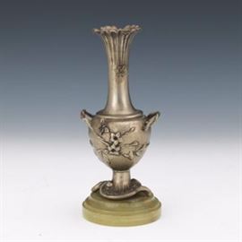 Aesthetic Movement Style Bronze Vase signed 