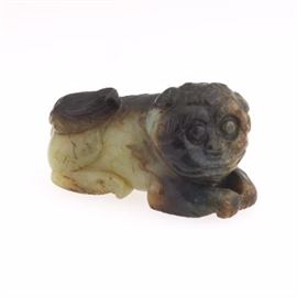 Antique Chinese Carved Jade Foo Pup 