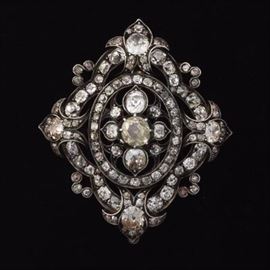 Antique Victorian Diamond Brooch 
