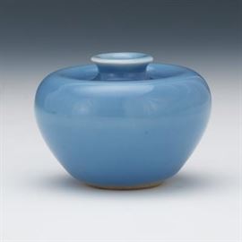 Chinese Porcelain Monochrome Glaze Water Dropper, Apocryphal Kangxi Marks 