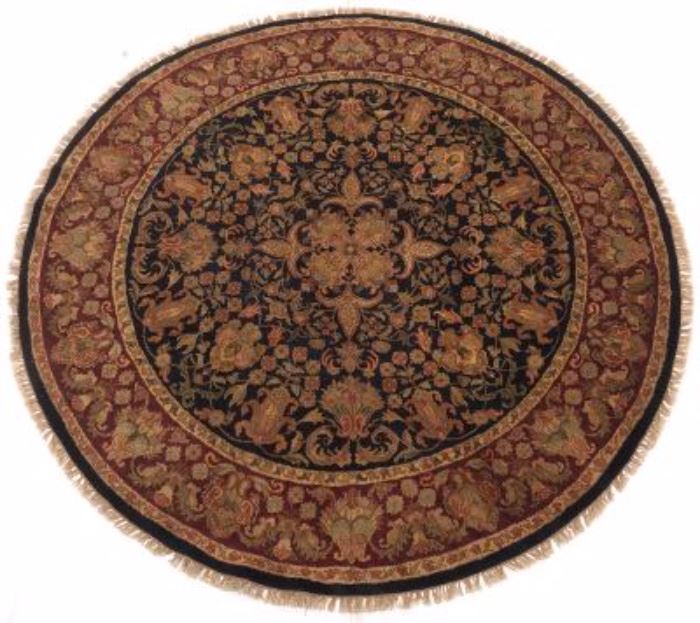 Fine HandKnotted Tabriz Round Carpet 