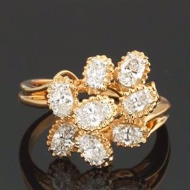 Ladies Oscar Heyman Gold and Diamond Ring 