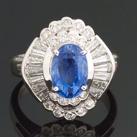 Ladies Sapphire and Diamond Ring 