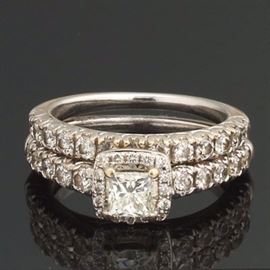 Ladies Tolkowsky Diamond Engagement Set 