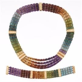Neiman Marcus OneofaKind Gemstone and Diamond Suite, Designed by Marvin Schluger 