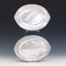 Pair of Gorham Sterling Silver Entree Dishes, Retailed by Grogan Co. Pittsburgh 