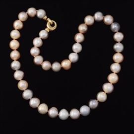Pretty Pastel Color Pearl Necklace 