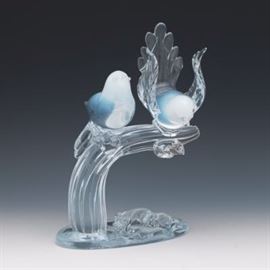 R. Anatra Murano Glass Bird Sculpture