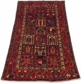 SemiAntique Fine HandKnotted Bakhtiari Panel Carpet 