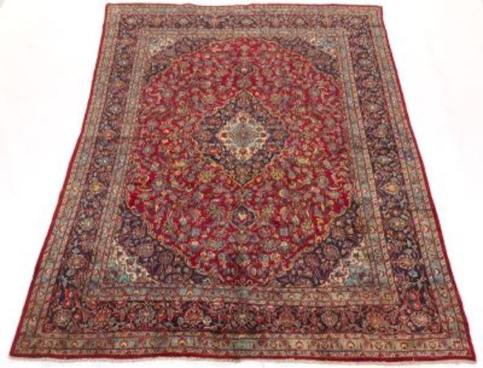 SemiAntique Fine HandKnotted Kashan Carpet 