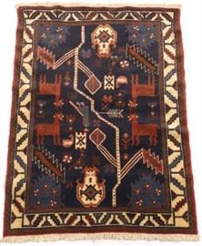 SemiAntique Fine HandKnotted Pictorial NorthWest Persia Carpet 