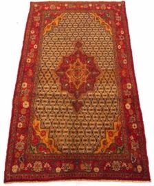SemiAntique HandKnotted Kurdish Bijar Carpet 