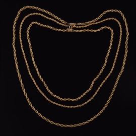 Three Twist Rope Necklaces 