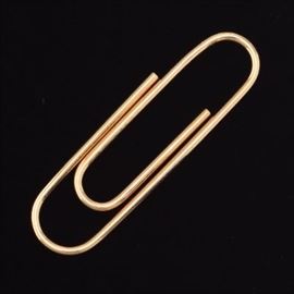 Tiffany  Co. 14k Gold Paper Clip 