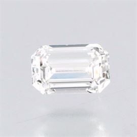 Unmounted 0.54 Carat Emerald Cut Diamond, GIA Report 
