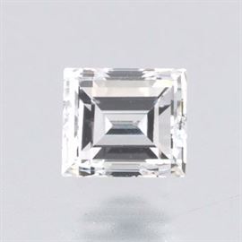 Unmounted 0.65 Carat Emerald Cut Diamond, GIA Report 