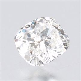 Unmounted 1.00 Carat Cushion Cut Diamond, GIA Report 