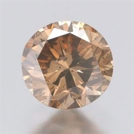 Unmounted Fancy Brown 2.00 Carat Round Brilliant Cut Diamond, GIA Report 