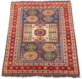 Very Fine HandKnotted Caucasian Kazak Carpet 