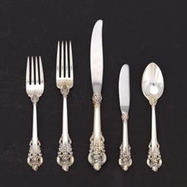 Wallace Sterling Silver Dinner Service for Eight, 