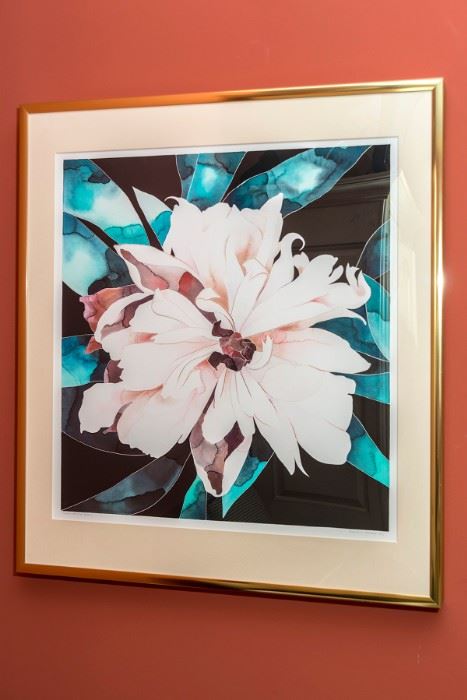 Robert Charles Therien Jr. - "Meddle Oriental Peony", 1980's. Born in Omaha, Nebraska. Studied at Gustavus Adolphus College in Saint Peter, Minnesota . In 1972 and 1978 he won Best of Show awards at the Mid-West Biennial exhibitions.