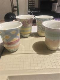 Mackenzie -Childs ceramic cups.