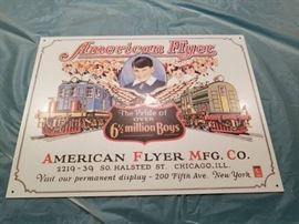 American Flyer Mfg Co. Metal Sign