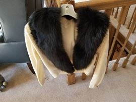 Dark Fur Cashmere Sweater with Button Accents on S ...