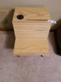 Doll Wood Desk with Inkwell and Front Bench Seat