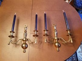 Matching Brass Candle Holder Sconces