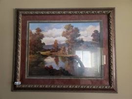 Tan Chen C. Painting of River and Mountains in Nic ...