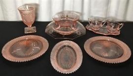 Lot of Pink Depression Pieces